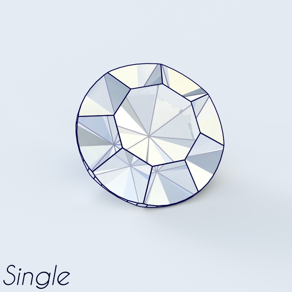 Illustration of a single cut diamond